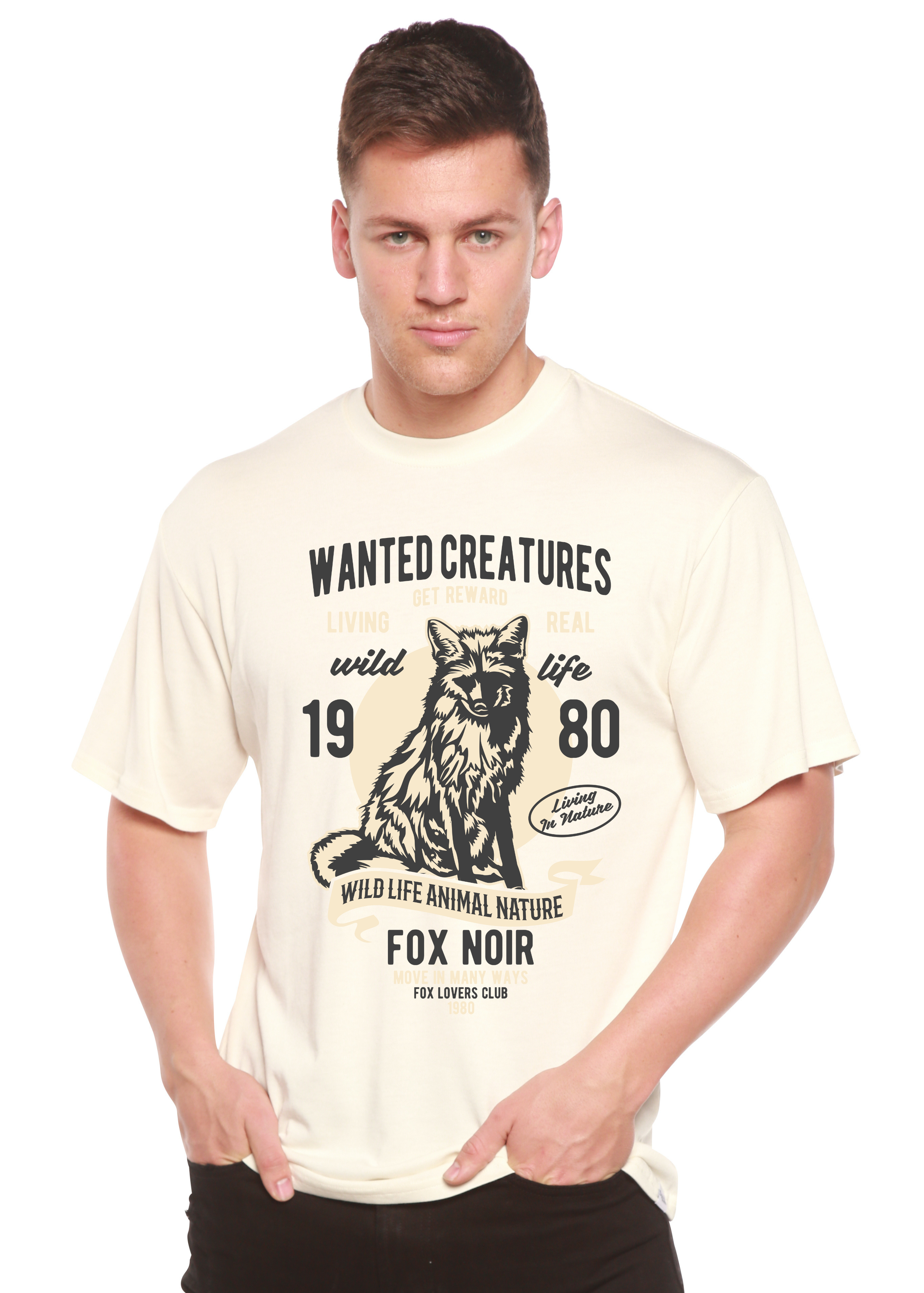 Wanted Creature Spun Bamboo® Camiseta Gráfica de Manga Corta de Bambú Viscosa/Algodón Orgánico para Hombre