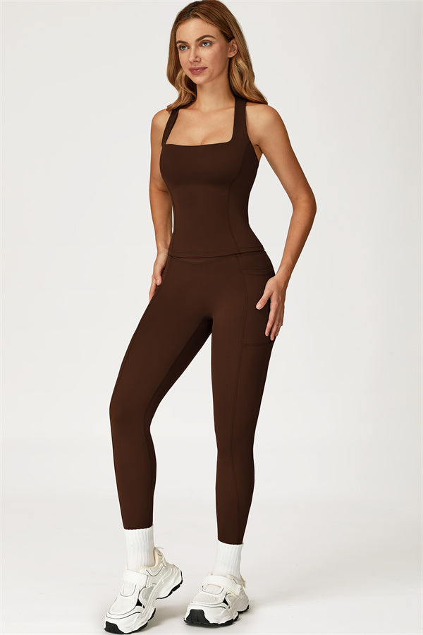 El conjunto de 2 piezas de leggings y camiseta corta Glacier