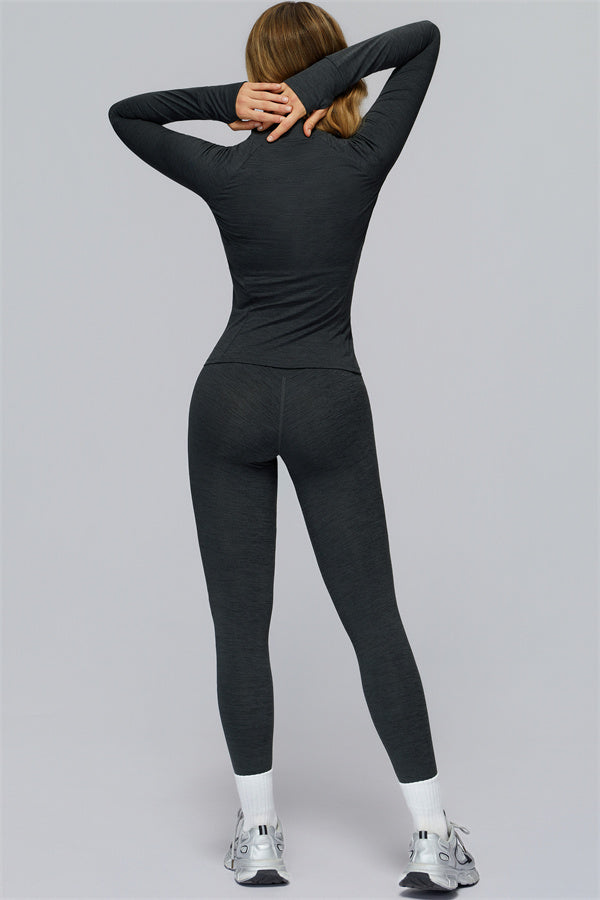 The Radiance Jacket Racerback Sports Bra Leggings 3-Piece Set