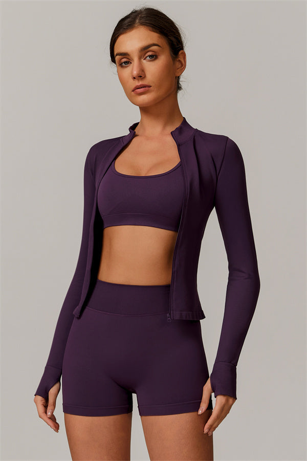 Conjunto de 2 piezas de chaqueta y shorts Nova Luxe