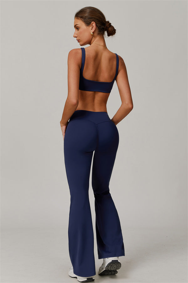 Conjunto de 2 piezas Halo: sujetador deportivo y leggings acampanados