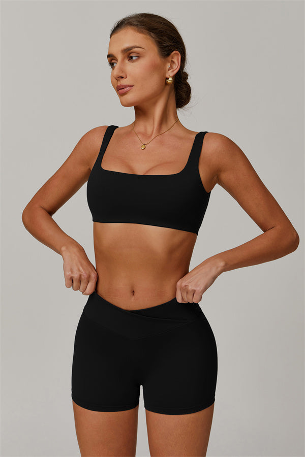 Conjunto de 2 piezas de sujetador deportivo y pantalón corto Halo