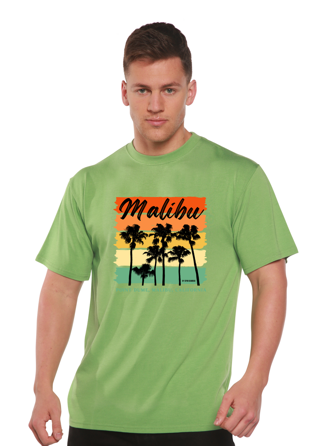 Camiseta de manga corta con gráfico de bambú viscosa/algodón orgánico unisex Malibu