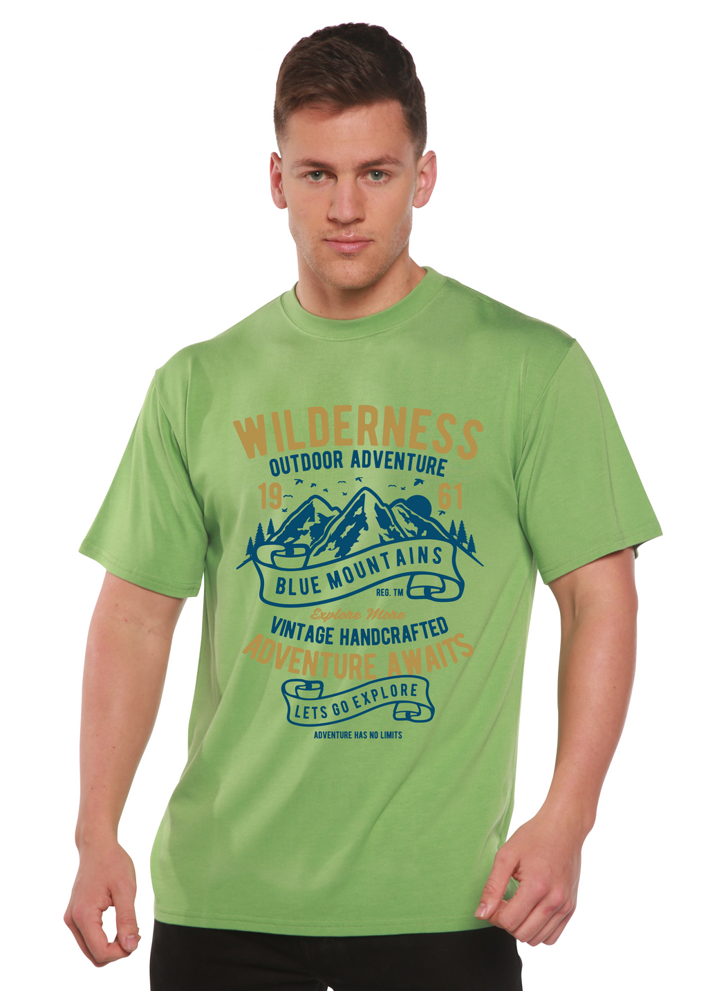 Camiseta gráfica de manga corta de bambú/algodón orgánico Wilderness Spun Bamboo® para hombre