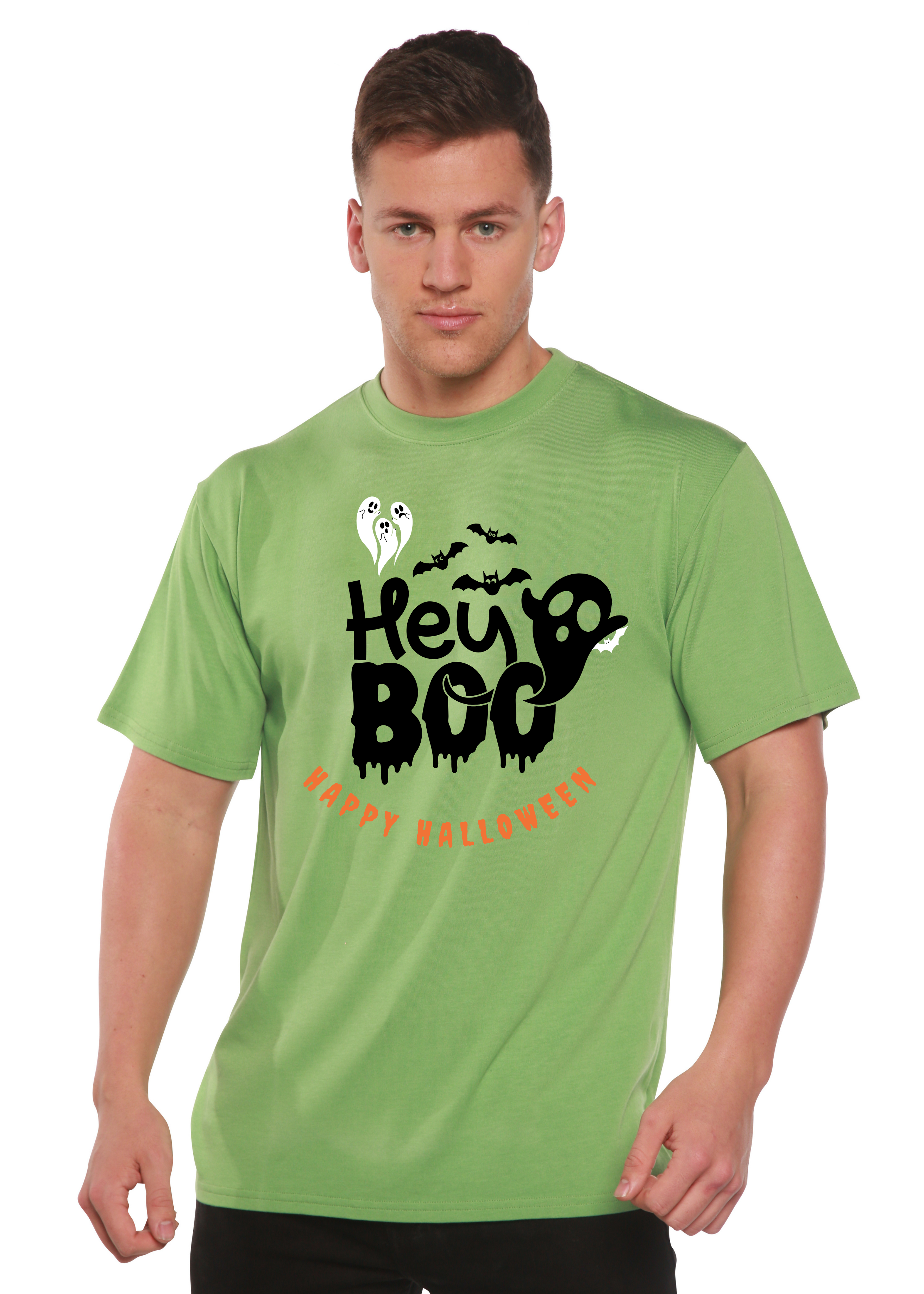 Camiseta gráfica de manga corta de bambú/algodón orgánico Hey Boo para hombre