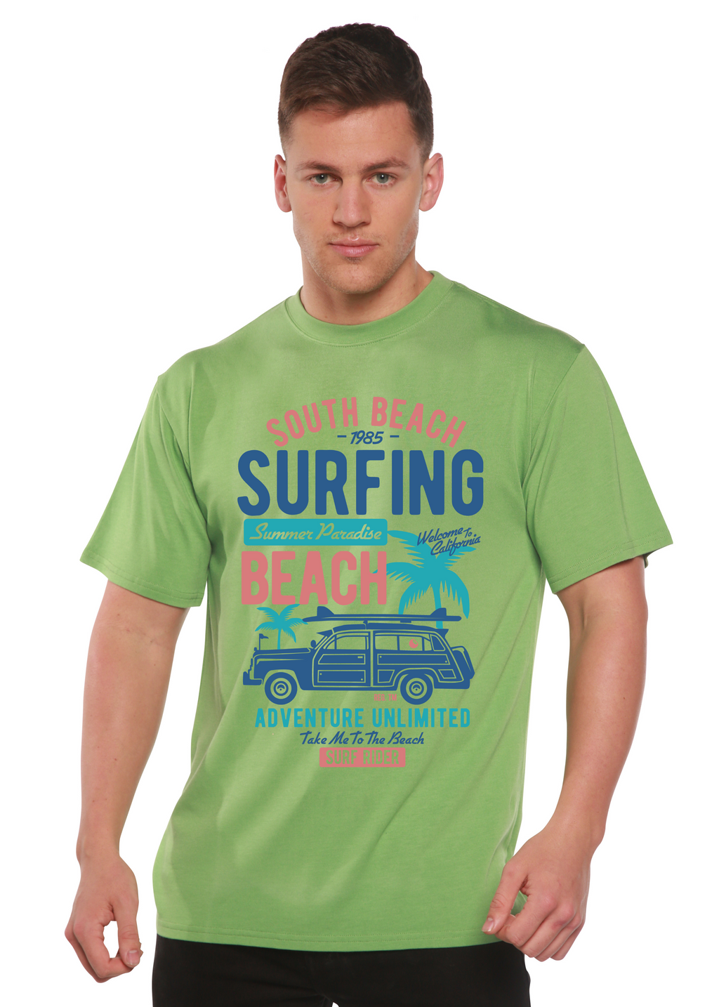 Camiseta gráfica de manga corta de viscosa de bambú y algodón orgánico South Beach Spun Bamboo® para hombre