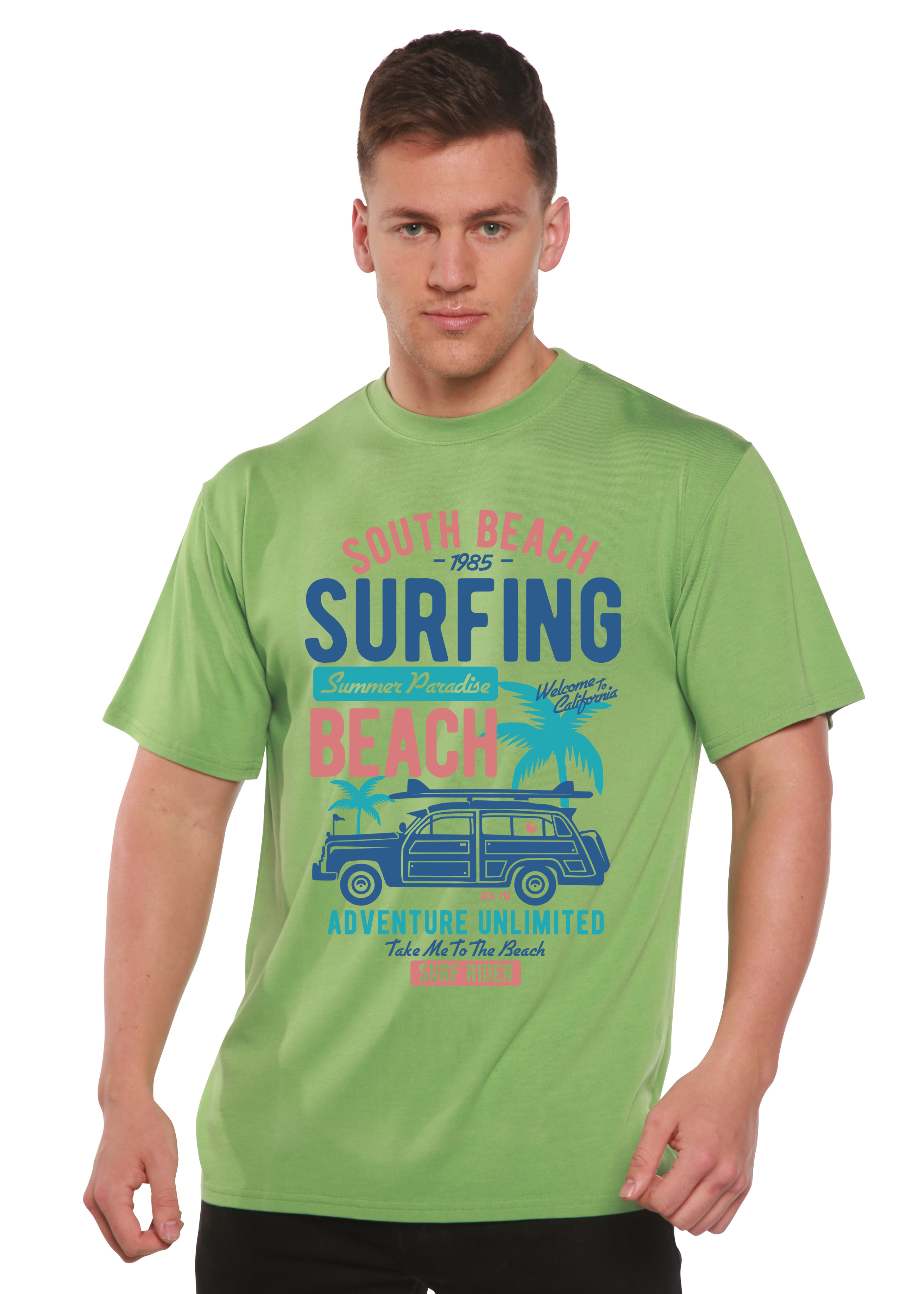 Camiseta gráfica de manga corta de viscosa de bambú y algodón orgánico South Beach Spun Bamboo® para hombre