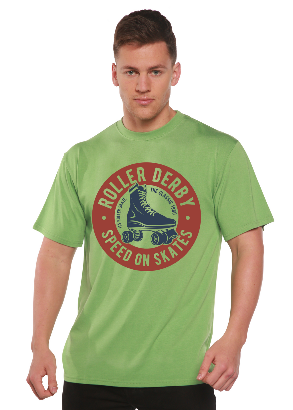 Camiseta gráfica de manga corta para hombre Roller Derby Spun Bamboo® de viscosa de bambú y algodón orgánico