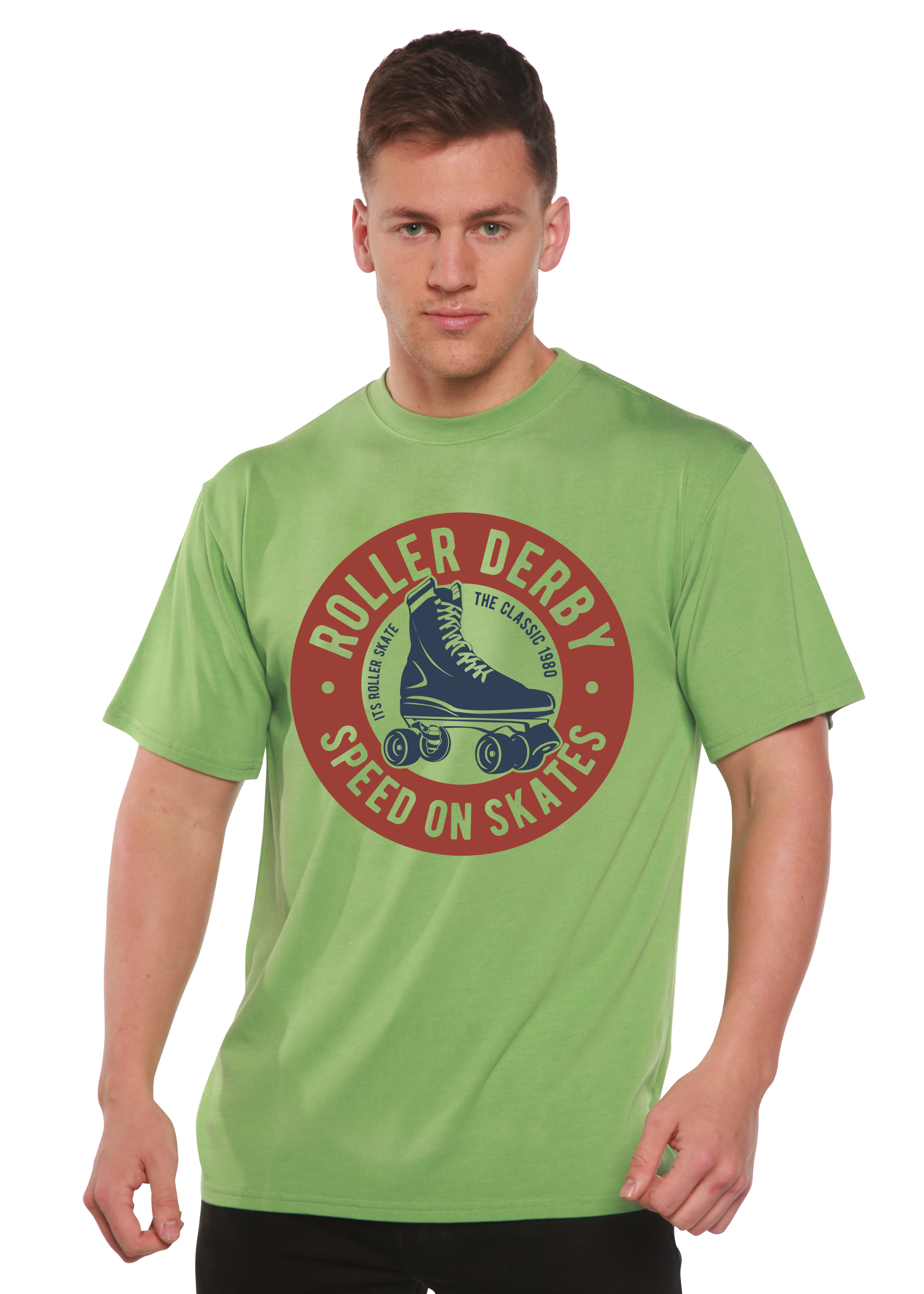 Camiseta gráfica de manga corta para hombre Roller Derby Spun Bamboo® de viscosa de bambú y algodón orgánico