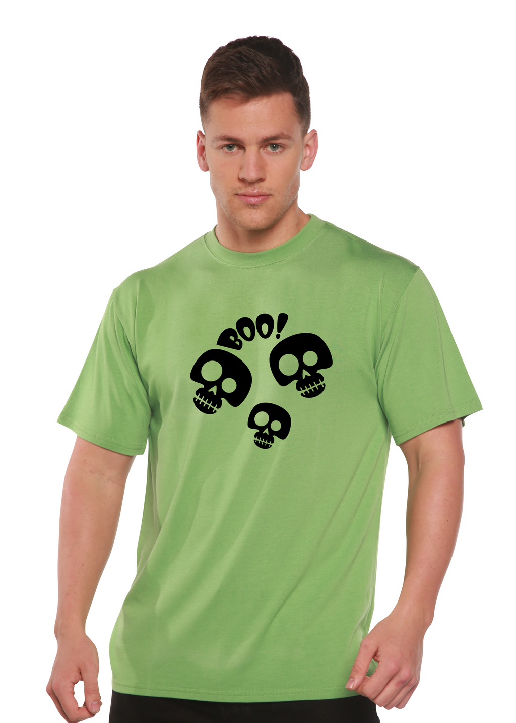 Camiseta gráfica de manga corta de bambú/algodón orgánico unisex "Halloween Boo"