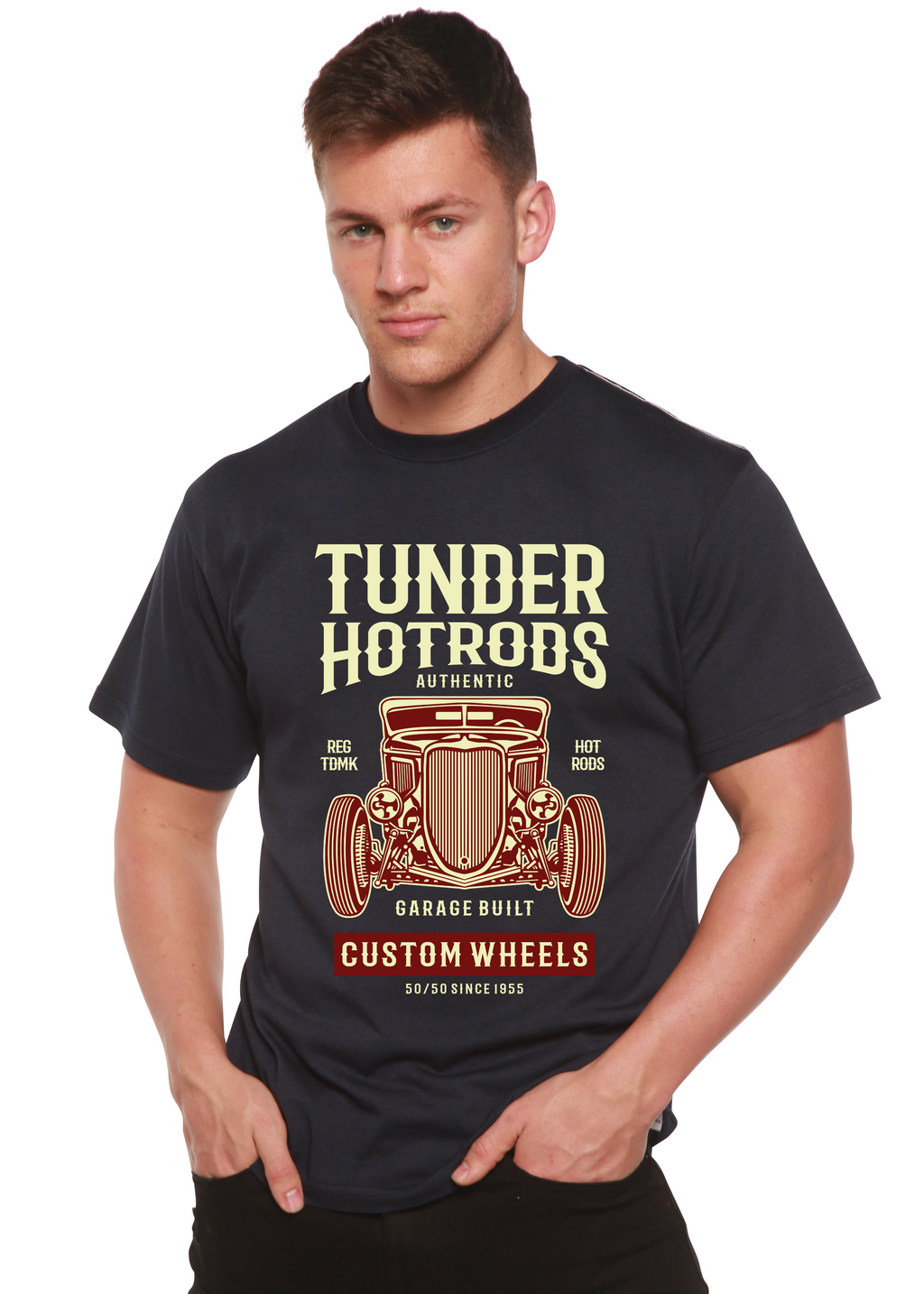 Camiseta gráfica de manga corta para hombre Thunder Hot Spun Bamboo® de viscosa de bambú y algodón orgánico