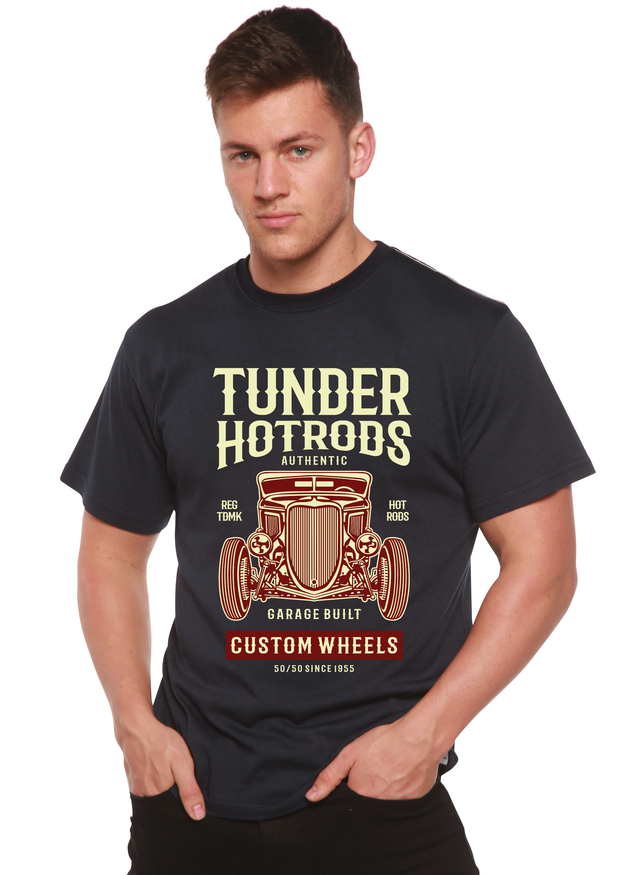 Camiseta gráfica de manga corta para hombre Thunder Hot Spun Bamboo® de viscosa de bambú y algodón orgánico