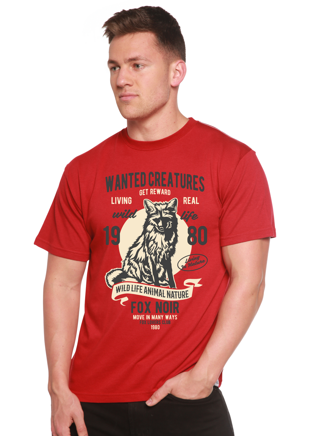 Wanted Creature Spun Bamboo® Camiseta Gráfica de Manga Corta de Bambú Viscosa/Algodón Orgánico para Hombre