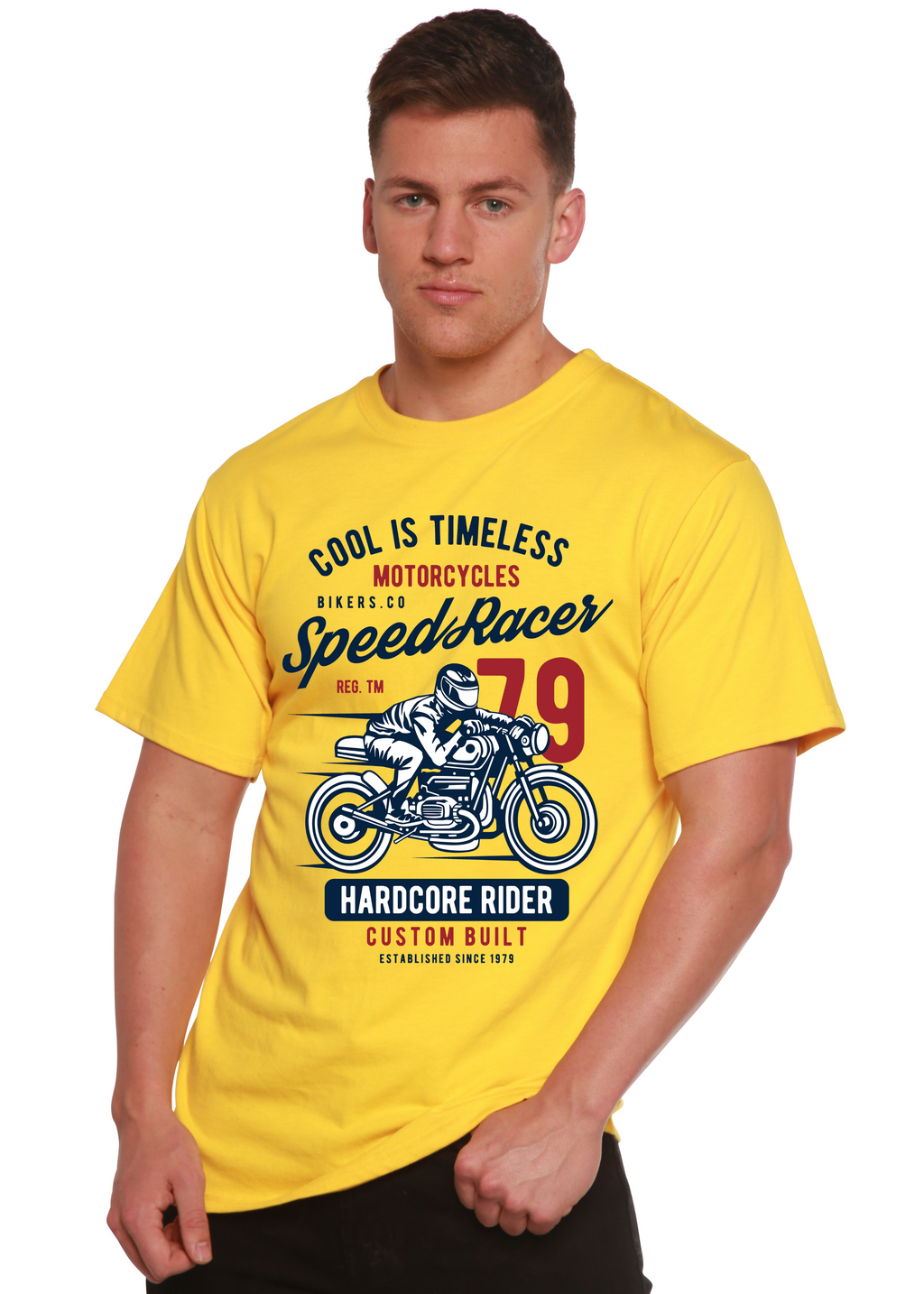 Camiseta gráfica de manga corta de viscosa de bambú y algodón orgánico Spun Bamboo® Speed Racer para hombre