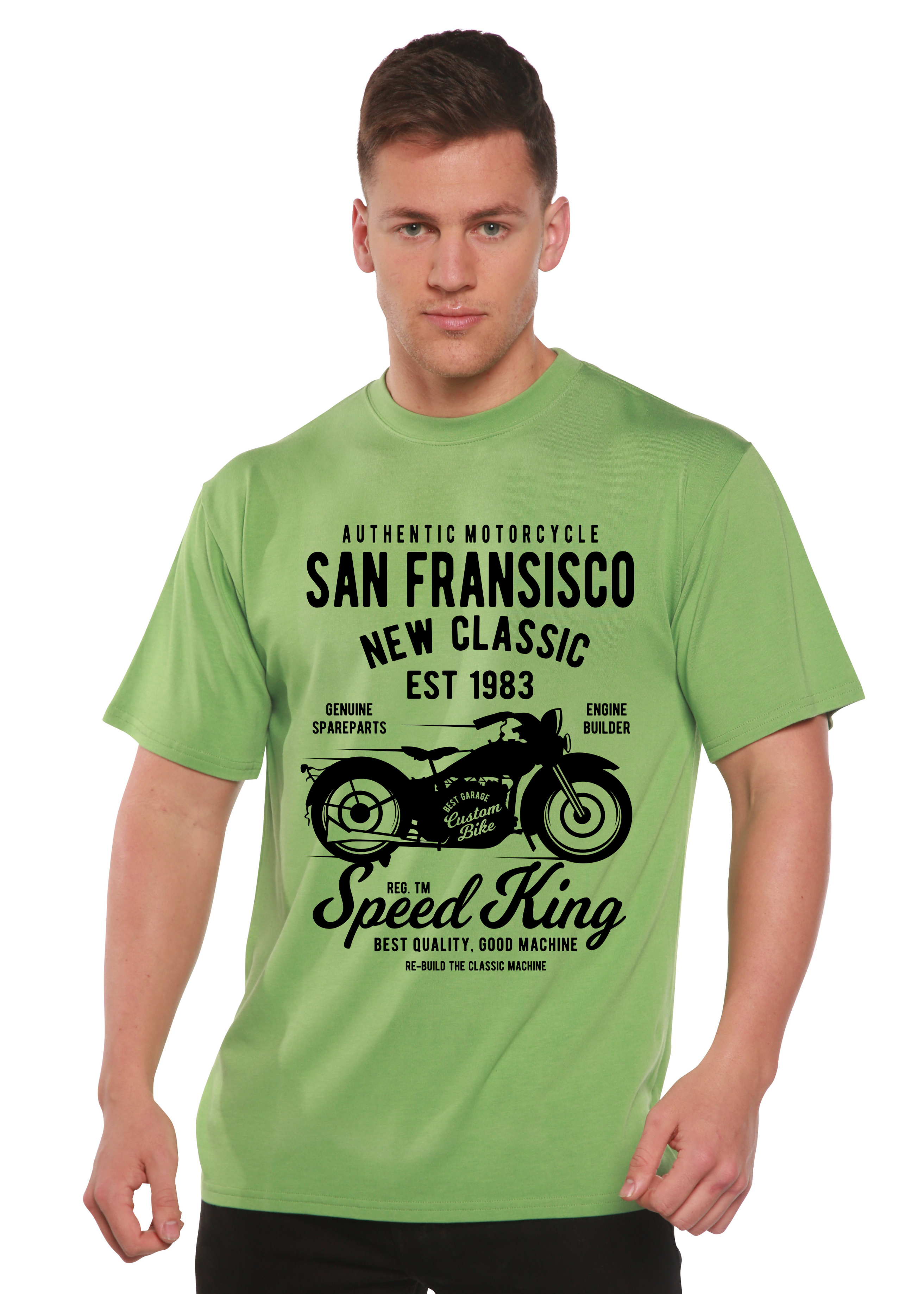 Camiseta gráfica de manga corta San Fransisco Spun Bamboo® de viscosa de bambú y algodón orgánico para hombre