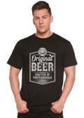 Camiseta gráfica de manga corta de bambú/algodón orgánico para hombre Original Beer