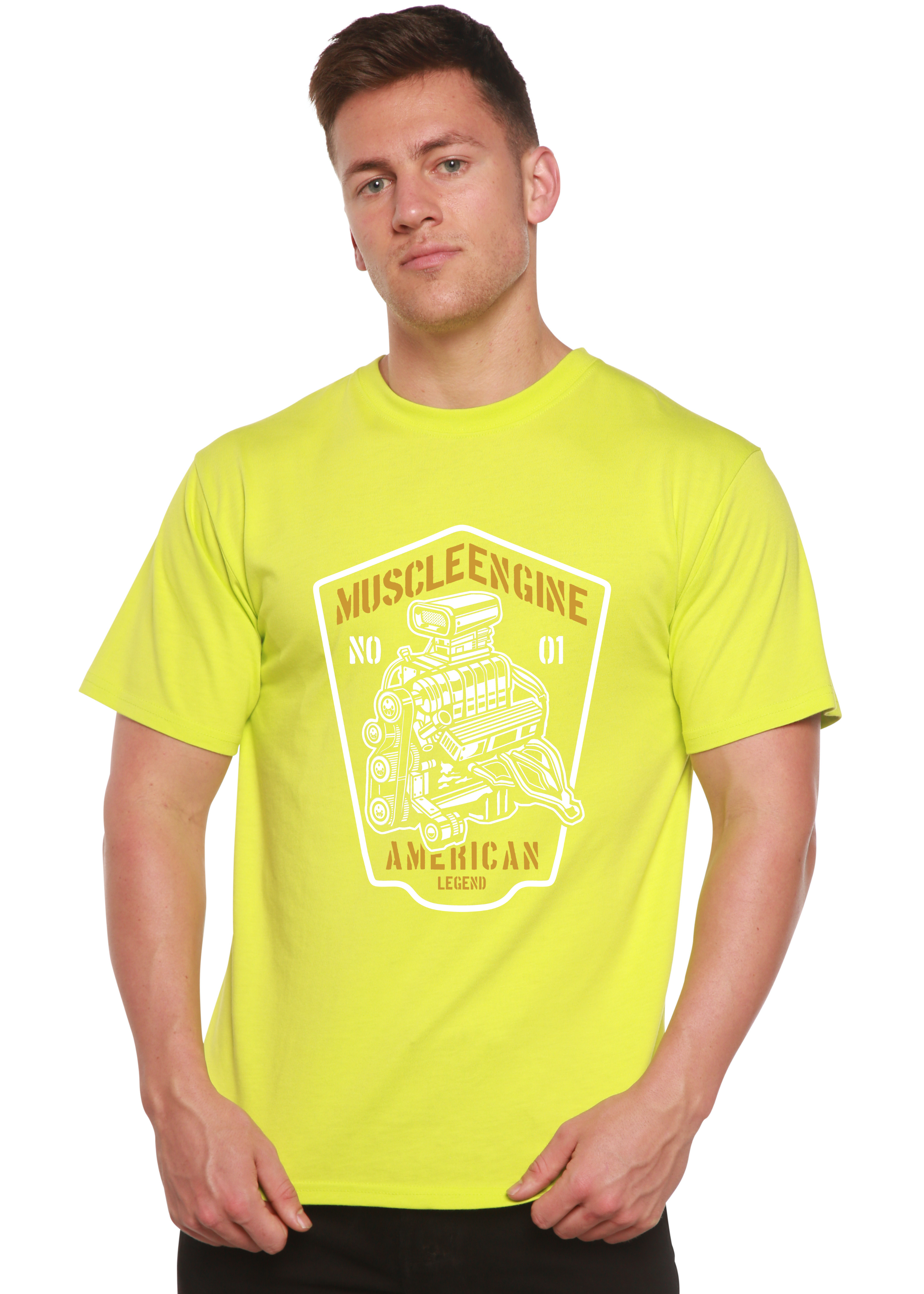 Muscle Engine Spun Bamboo® Camiseta Gráfica de Manga Corta de Bambú Viscosa/Algodón Orgánico para Hombre