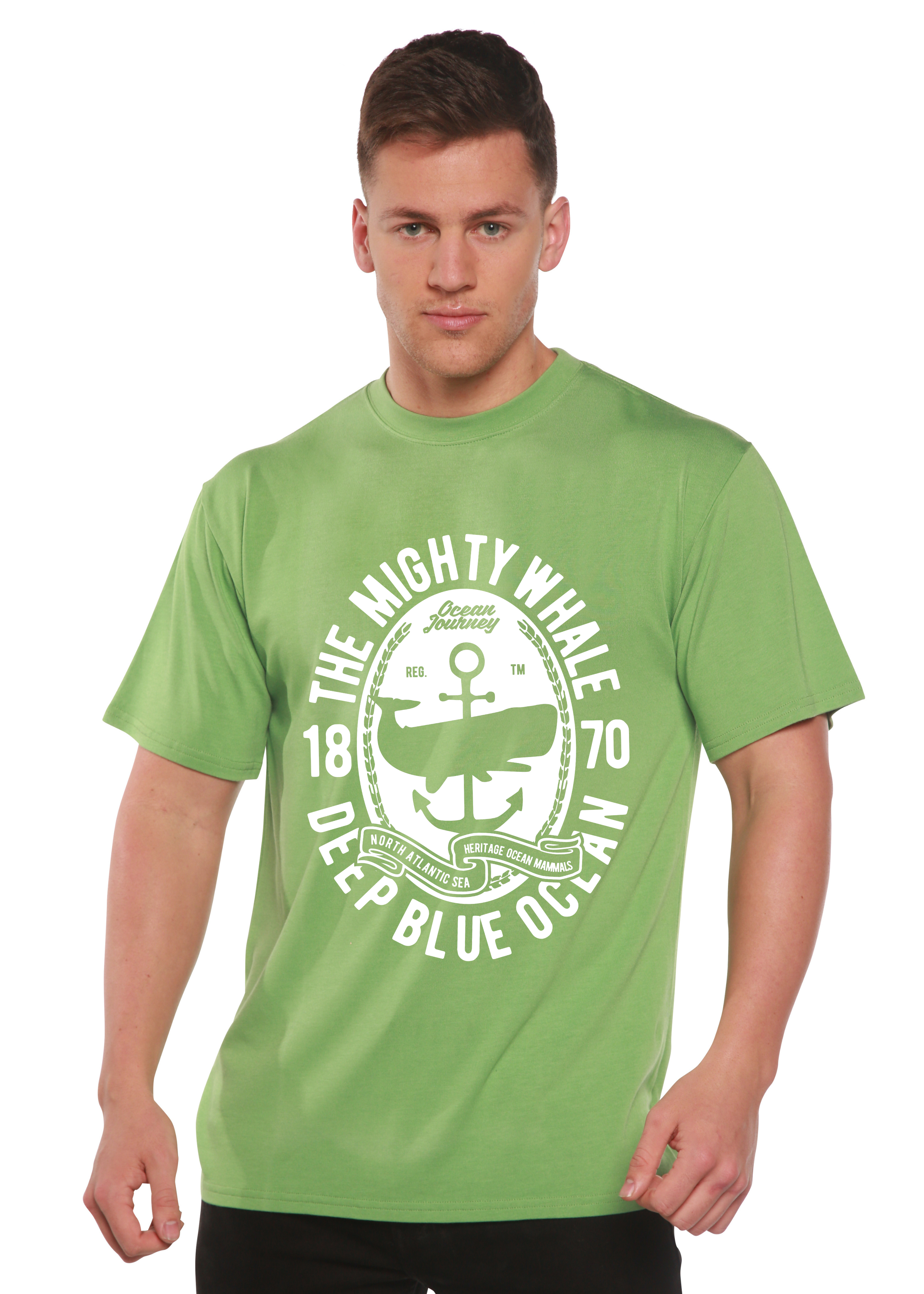 Camiseta Gráfica de Manga Corta de Viscosa de Bambú/Algodón Orgánico Spun Bamboo® para Hombre
