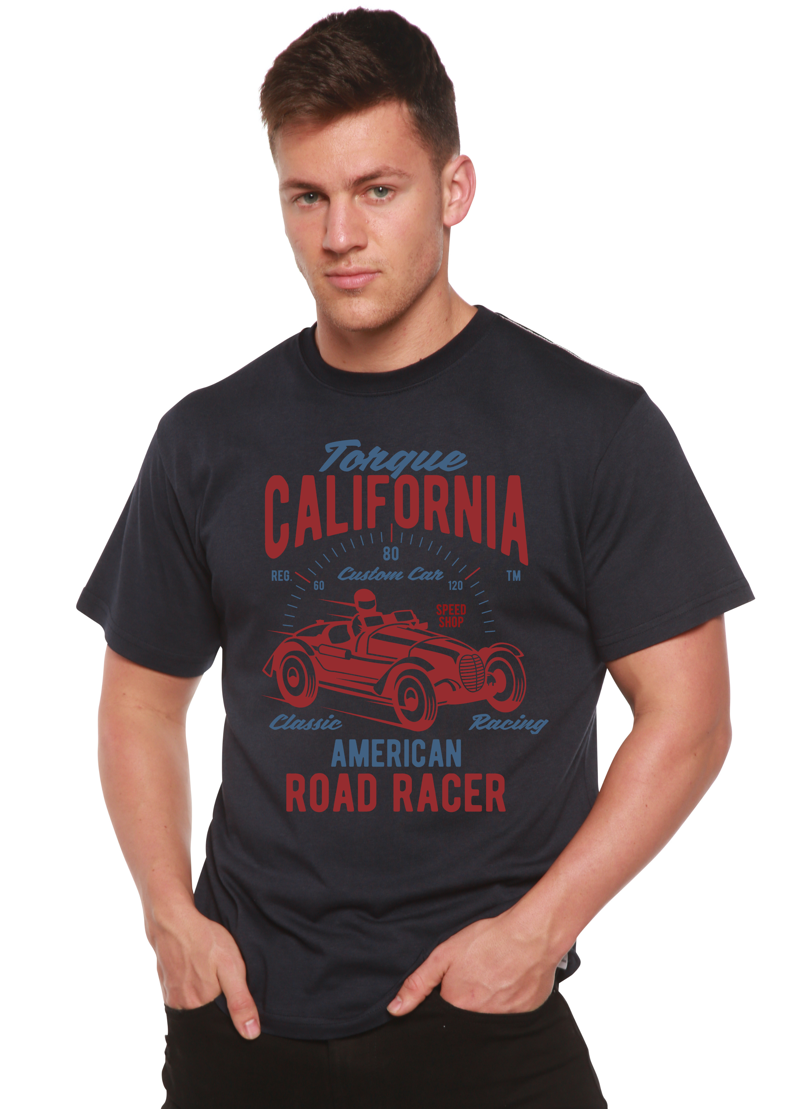 Torque California Spun Bamboo® Camiseta Gráfica de Manga Corta de Bambú Viscosa/Algodón Orgánico para Hombre