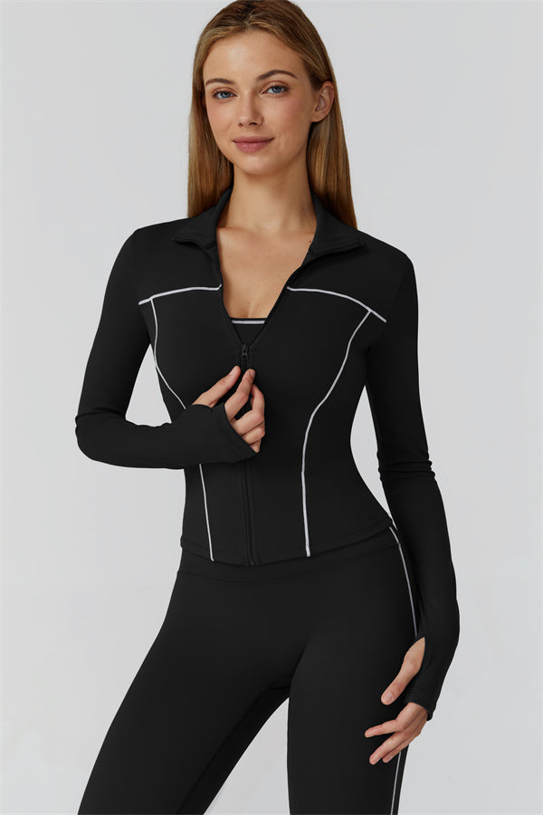El conjunto de 3 piezas de leggings y sujetador deportivo con cremallera Venus