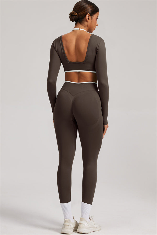 The Elevate Long Sleeve Crop top Leggings 2-Piece Set