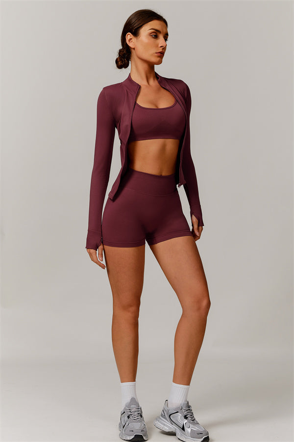 Conjunto de 2 piezas de chaqueta y shorts Nova Luxe