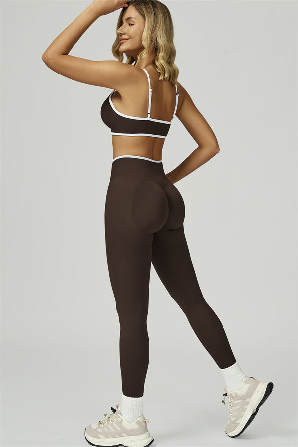 Conjunto de 2 piezas de sujetador deportivo y leggings Prime Line