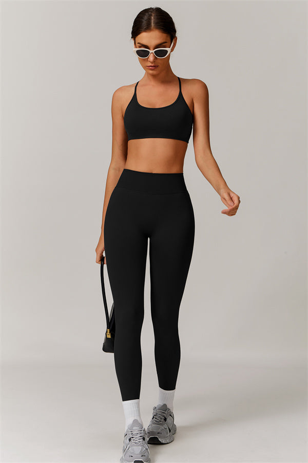 Conjunto de 2 piezas de sujetador deportivo y leggings Nova Luxe
