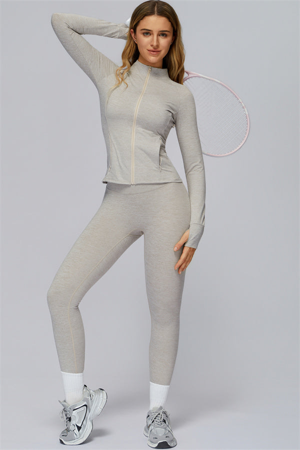 The Radiance Jacket Sports Bra Leggings 3-Piece Set