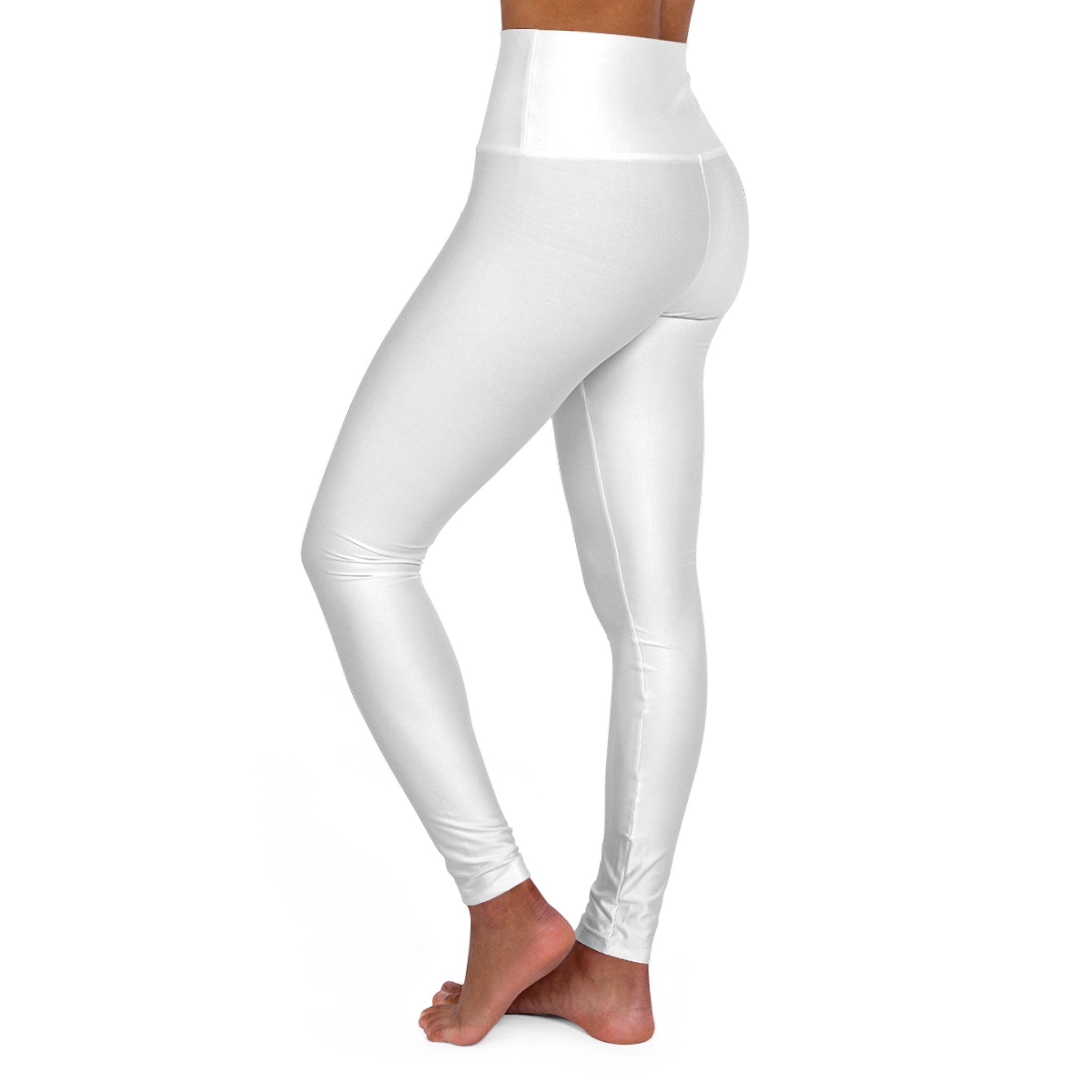 Mallas de cintura alta Aftrz Minimal - Blancas con logotipo negro