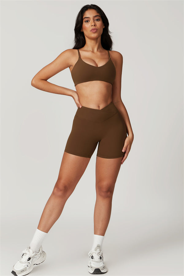 Conjunto de 2 piezas de sujetador deportivo y pantalón corto Sophia