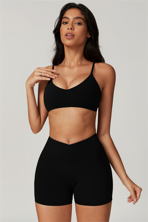 Conjunto de 2 piezas de sujetador deportivo y pantalón corto Sophia