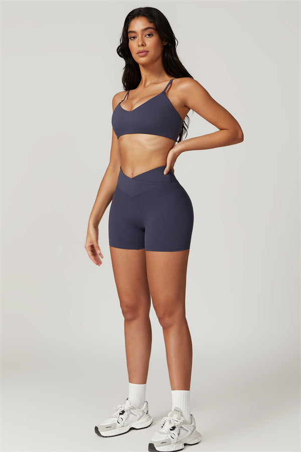 Conjunto de 2 piezas de sujetador deportivo y pantalón corto Sophia