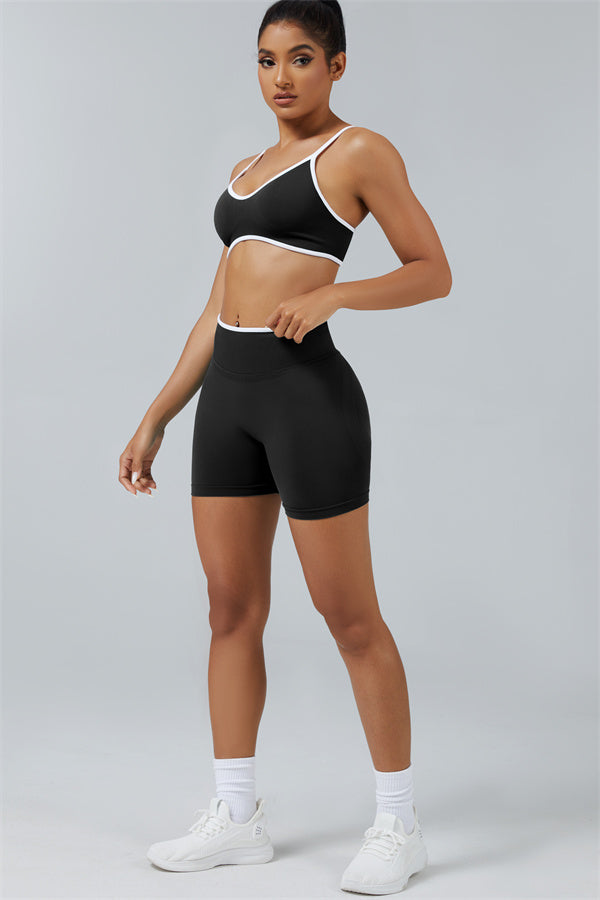 Conjunto de 2 piezas de sujetador deportivo y shorts Elevate