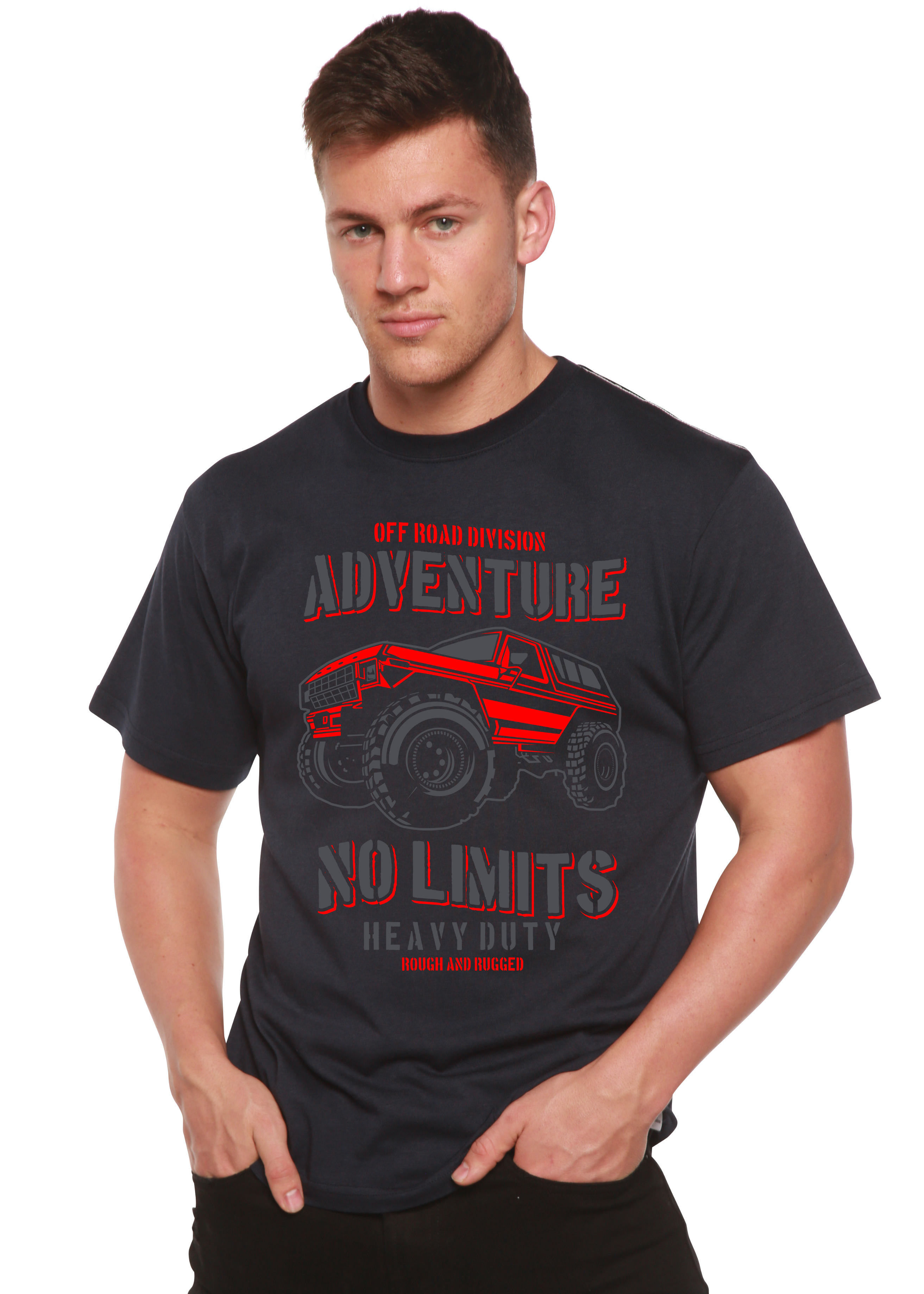 Camiseta gráfica de manga corta para hombre No Limits Spun Bamboo® de bambú viscosa/algodón orgánico