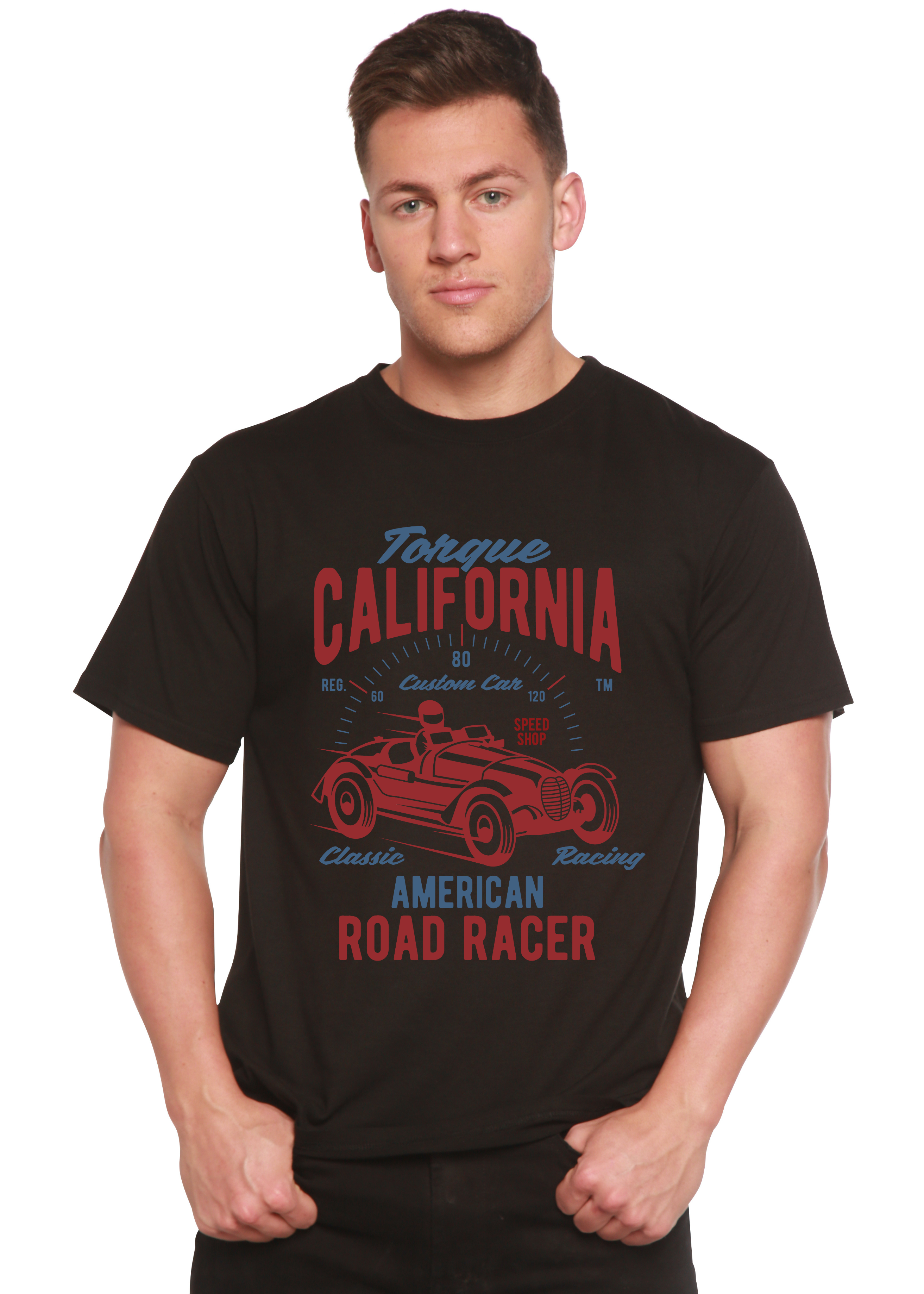 Torque California Spun Bamboo® Camiseta Gráfica de Manga Corta de Bambú Viscosa/Algodón Orgánico para Hombre