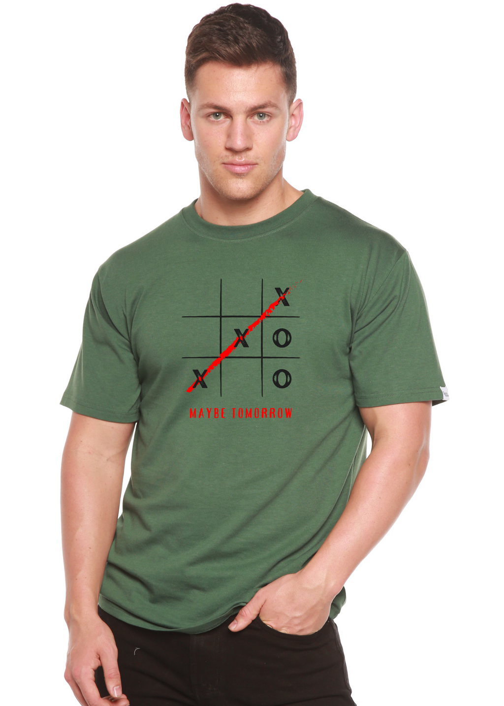 Camiseta gráfica unisex de bambú/algodón "Maybe Tomorrow"