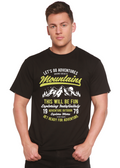 Camiseta Gráfica de Manga Corta de Bambú Viscosa/Algodón Orgánico para Hombre Let's Go Adventure