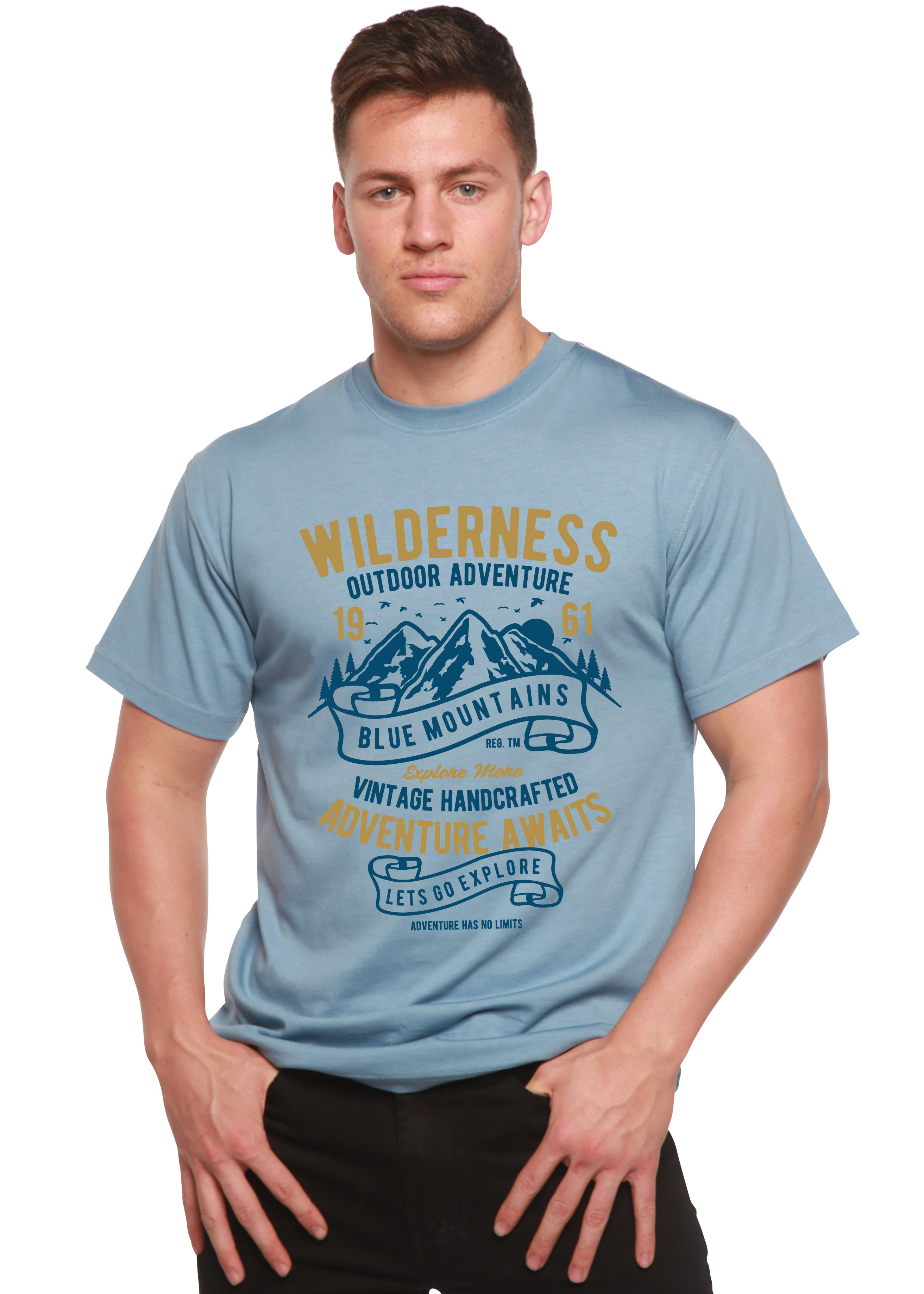 Camiseta gráfica de manga corta de bambú/algodón orgánico Wilderness Spun Bamboo® para hombre