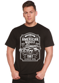Camiseta gráfica de manga corta de bambú/algodón orgánico American Muscle para hombre