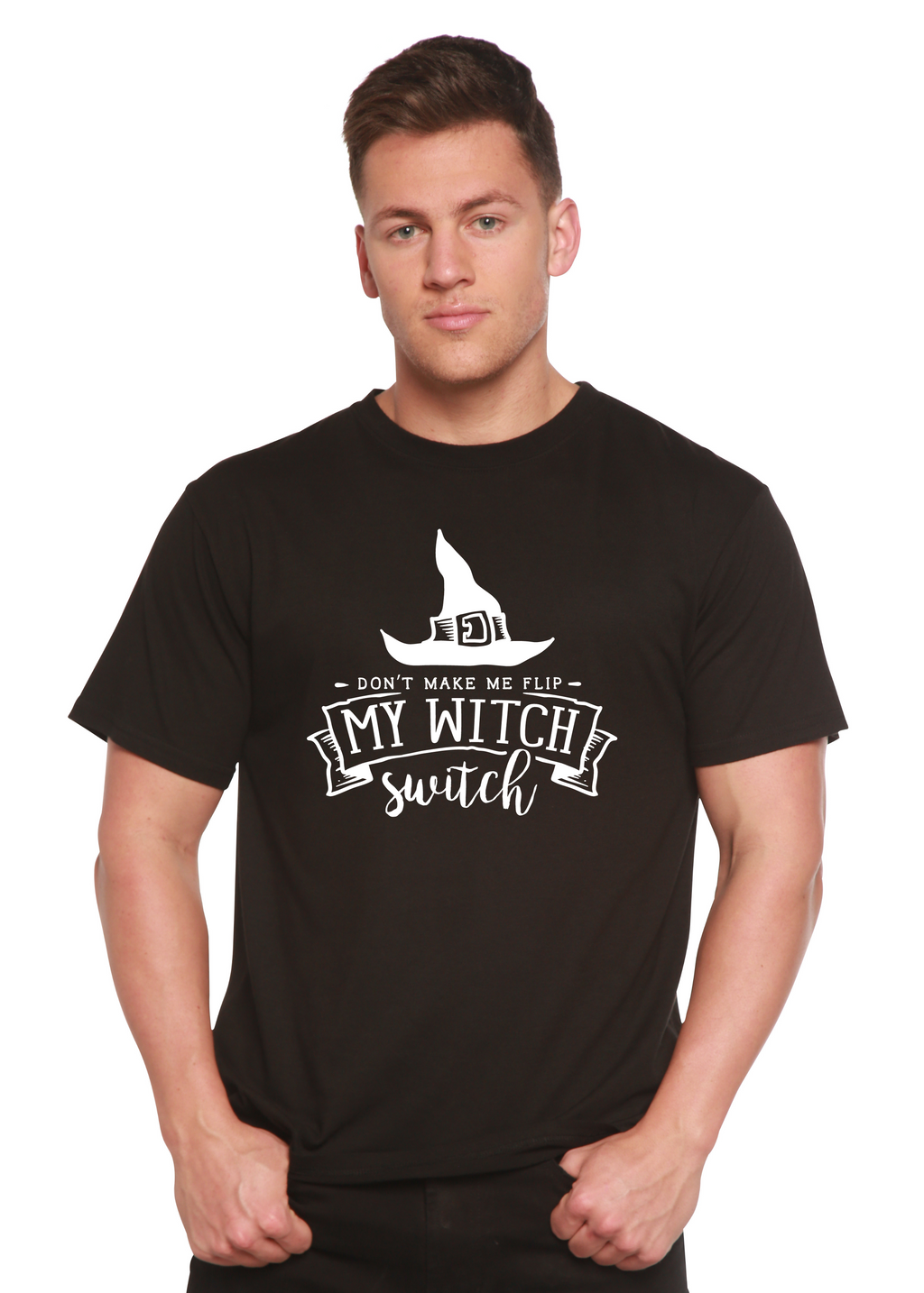 Mi camiseta gráfica de manga corta de viscosa de bambú/algodón orgánico unisex "Mi bruja"
