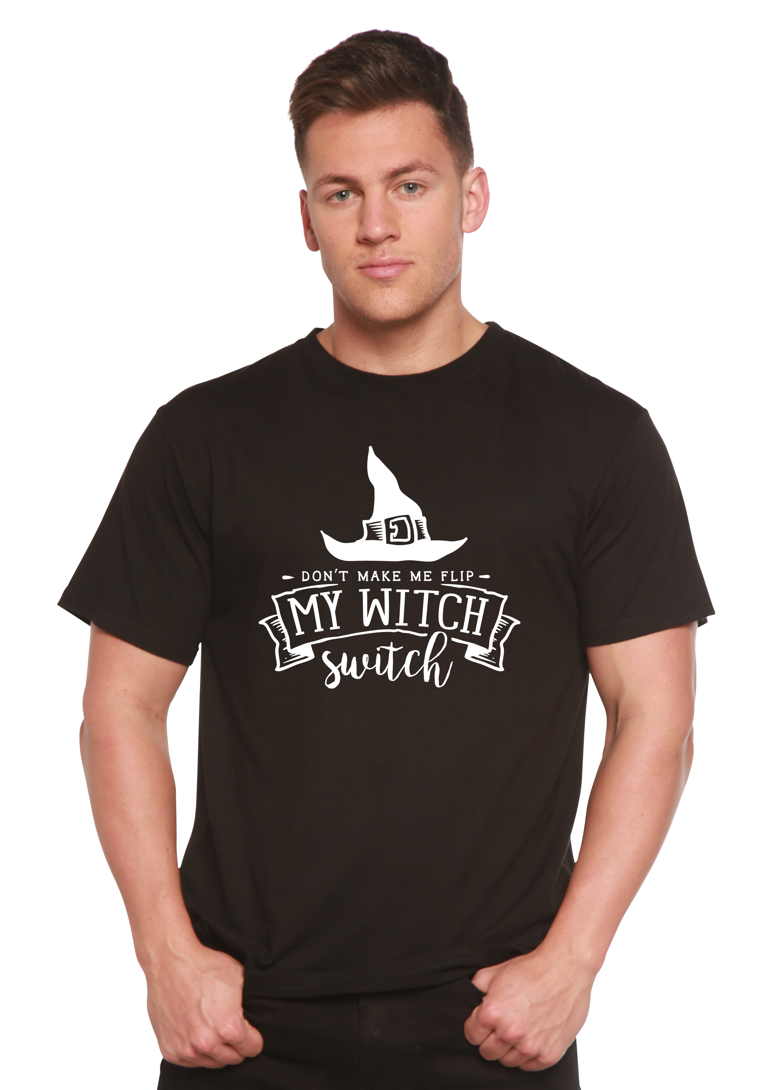 Mi camiseta gráfica de manga corta de viscosa de bambú/algodón orgánico unisex "Mi bruja"