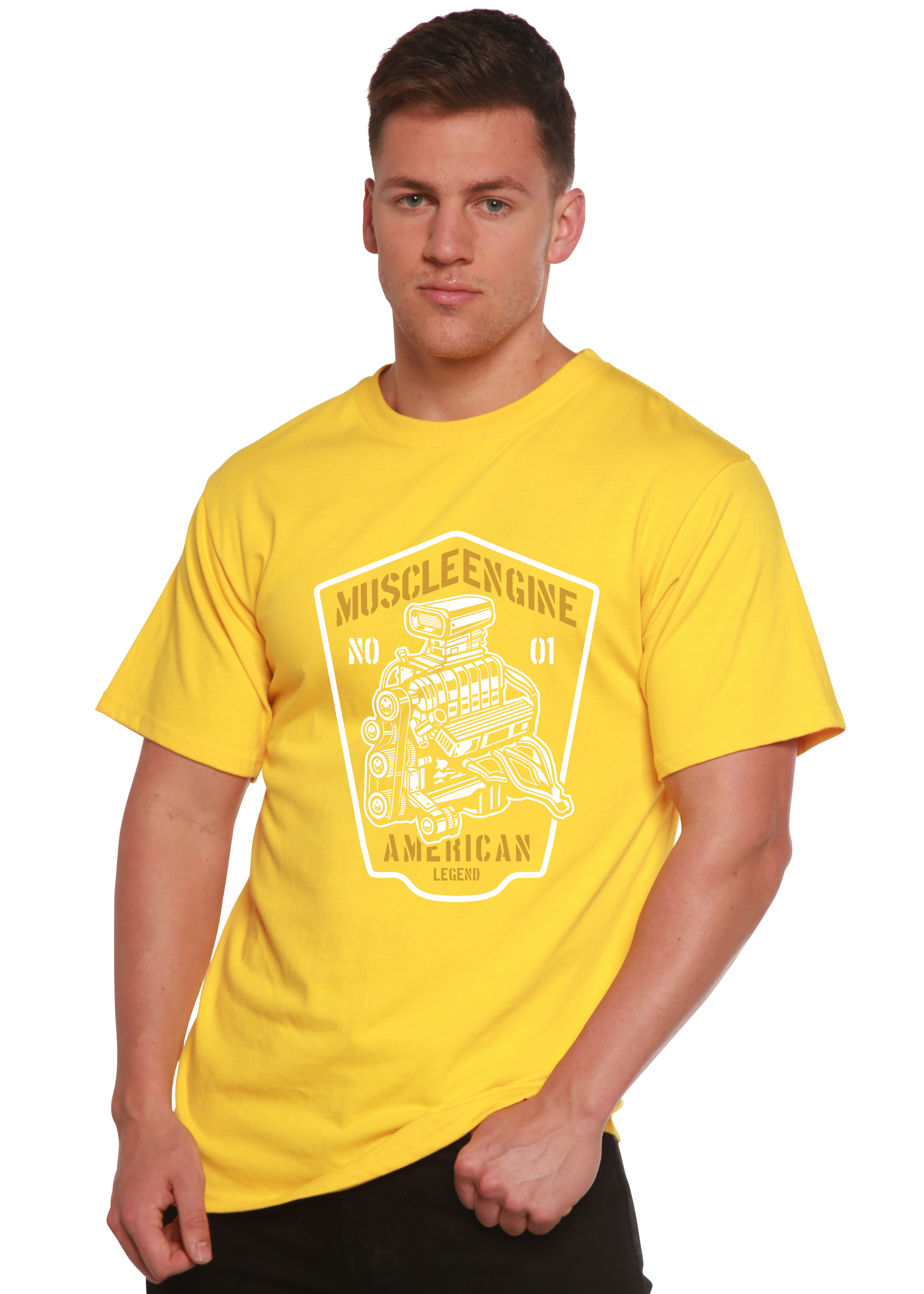Muscle Engine Spun Bamboo® Camiseta Gráfica de Manga Corta de Bambú Viscosa/Algodón Orgánico para Hombre