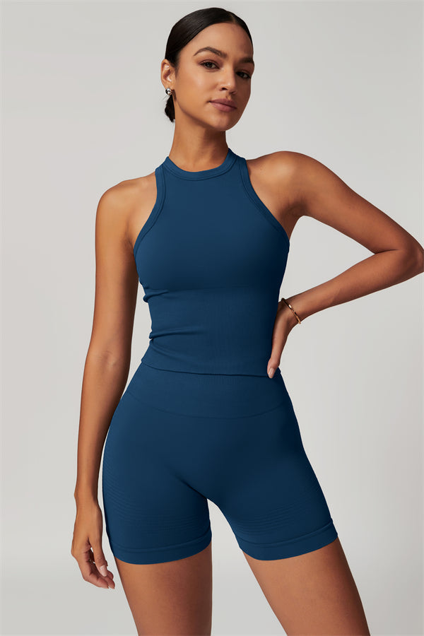 Conjunto de dos piezas de top corto y pantalón corto Delight