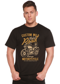Camiseta gráfica de manga corta de bambú/algodón orgánico Custom Wild para hombre