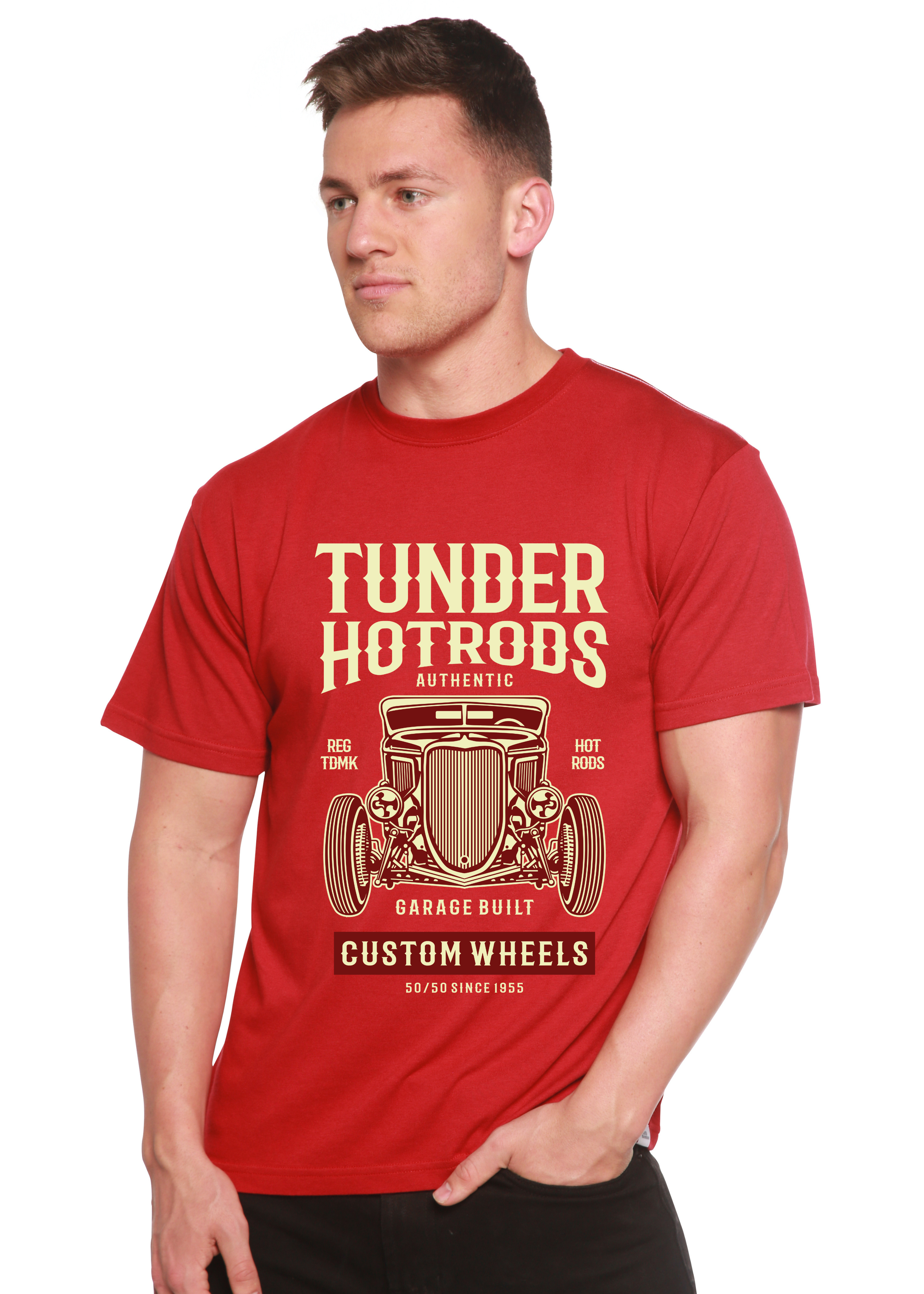 Camiseta gráfica de manga corta para hombre Thunder Hot Spun Bamboo® de viscosa de bambú y algodón orgánico