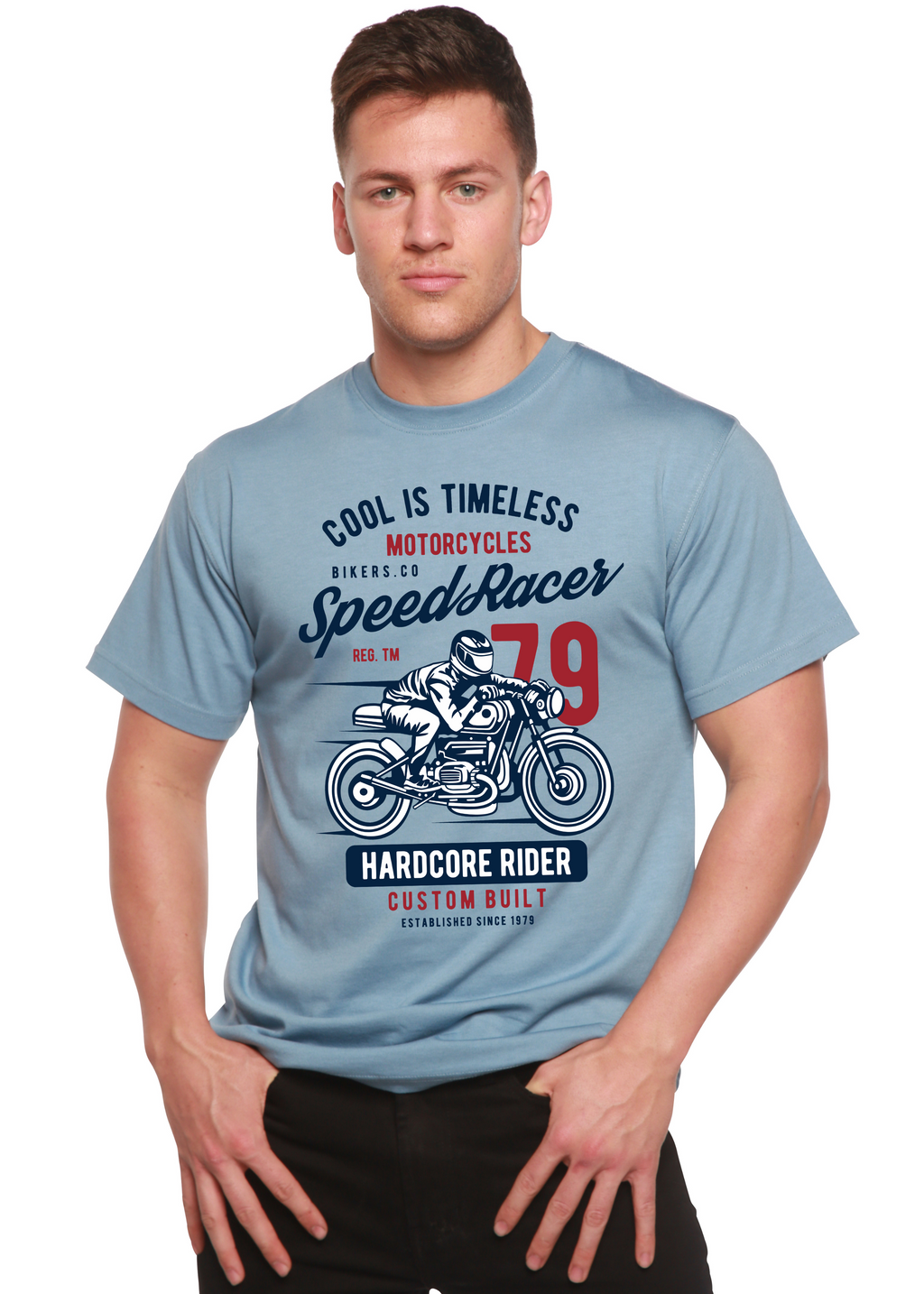 Camiseta gráfica de manga corta de viscosa de bambú y algodón orgánico Spun Bamboo® Speed Racer para hombre