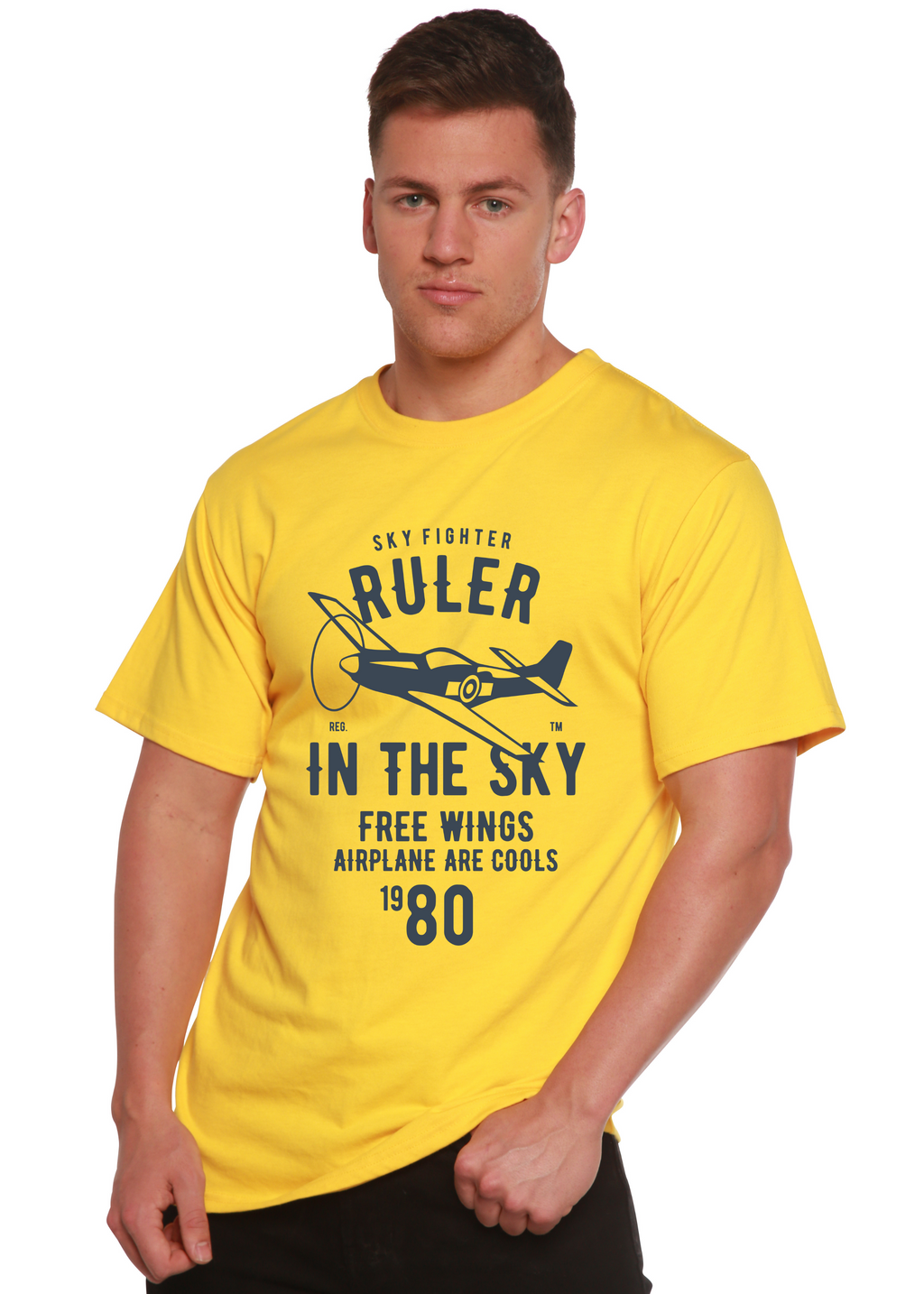 Ruler In The Sky Spun Bamboo® Camiseta Gráfica de Manga Corta de Bambú Viscosa/Algodón Orgánico para Hombre