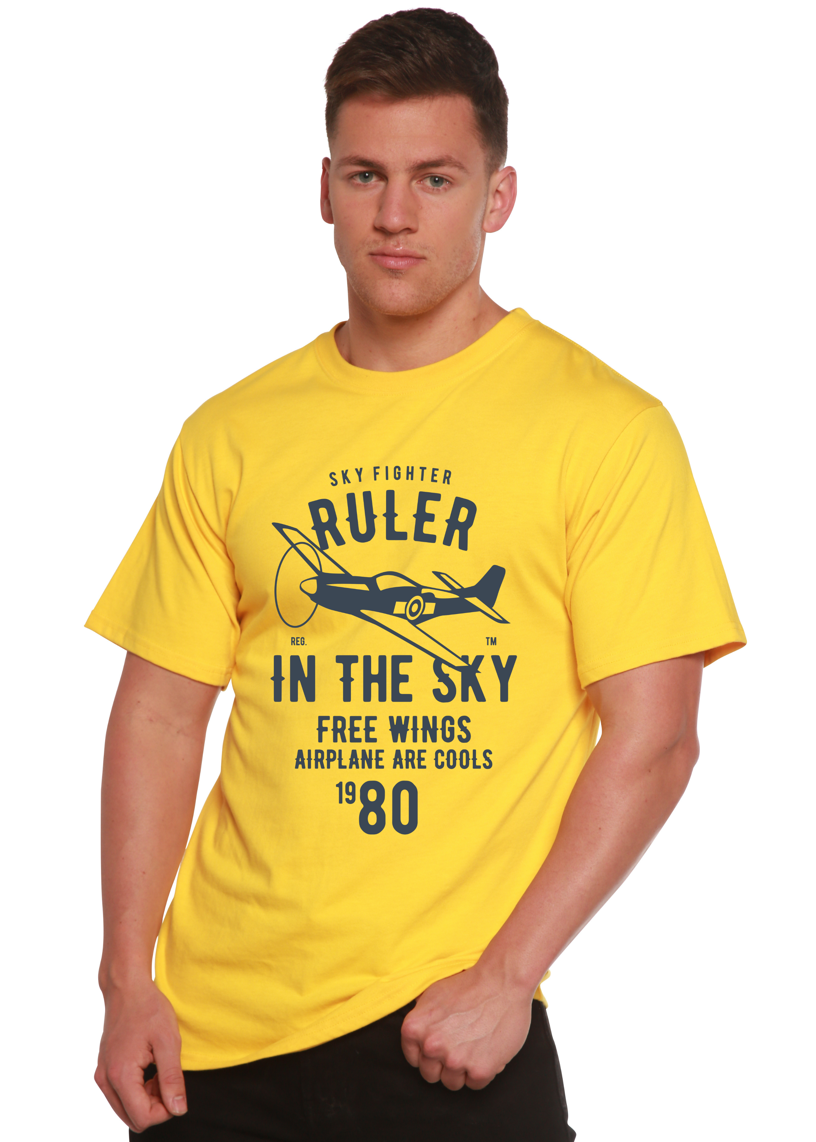 Ruler In The Sky Spun Bamboo® Camiseta Gráfica de Manga Corta de Bambú Viscosa/Algodón Orgánico para Hombre