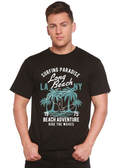 Camiseta gráfica de manga corta de viscosa de bambú/algodón orgánico "Aventura en la playa" para hombre